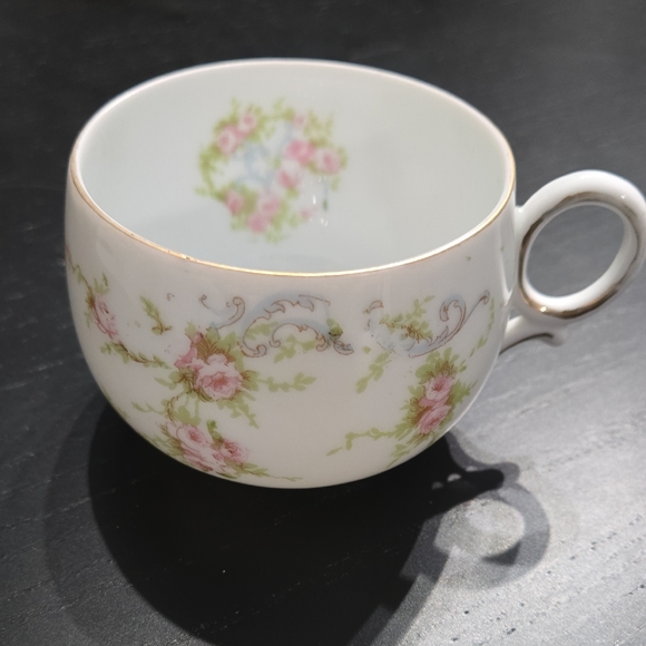 Other - Antique Theodore Haviland Limoges Teacup with a Pink Rose and Gold Embellishment